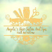 Passen Sie den Friseursalon und den Wellness-Cente Fensteraufkleber (Blatt 3)