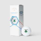 Passen Sie den Glückstag an! Kleeblatt Golfball (Verpackung)