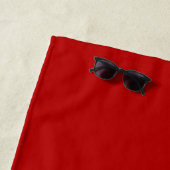 Passen Sie den Namen Monogramm Kirsche rot an Strandtuch (Beispiel)