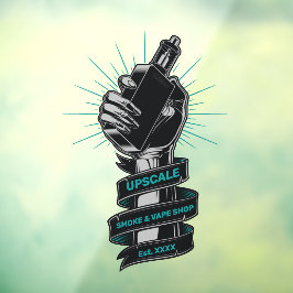 Passen Sie den Raucher- und Vape-Shop an kleine Un Fensteraufkleber