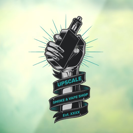 Passen Sie den Raucher- und Vape-Shop an kleine Un Fensteraufkleber (Blatt 3)