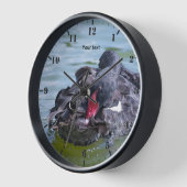 Passen Sie den schwarzen Schwan-Vogel an Uhr (Winkel)