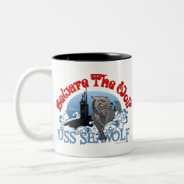 Passen Sie den Wolf auf! USS Seawolf Zweifarbige Tasse