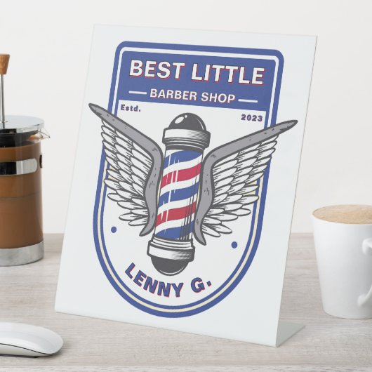 Passen Sie die ID der Barbershop-Station an Sockelschild (In Situ)