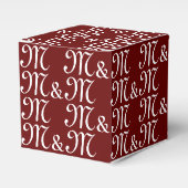 Passen Sie die Initials-Monogramm-Bordeaux eines P Geschenkschachtel (Vorderseite)
