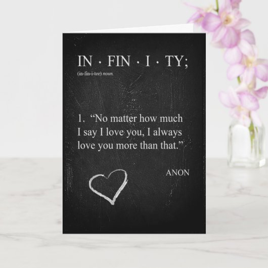 PASSEN SIE DIE LIEBE INFINITÄT IHRER Valentinerkar Karte (Orchidee)