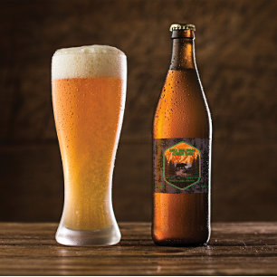 Passen Sie die Naturgebirge des Schwarzen Bären au Bierflaschenetikett