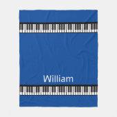 Passen Sie die Piano-Tasten Schwarz und Weiß an Fleecedecke (Vorderseite)