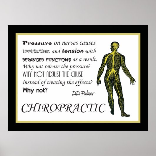 Passen Sie die Ursache für die Chiropraktik an. Poster (Vorne)