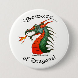 Passen Sie die weißen Drachen auf Button