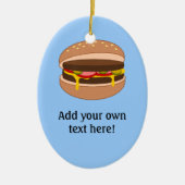 Passen Sie diese Hamburger-Grafik an Keramikornament (Vorne)