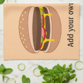 Passen Sie diese Hamburger-Grafik an Küchentuch (Gefaltet)