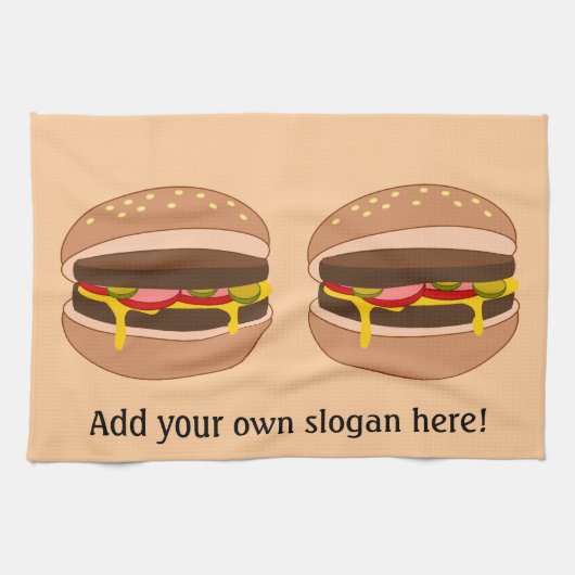 Passen Sie diese Hamburger-Grafik an Küchentuch (Horizontal)