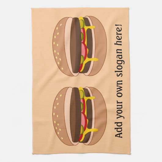 Passen Sie diese Hamburger-Grafik an Küchentuch (Vertikal)