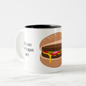 Passen Sie diese Hamburger-Grafik an Zweifarbige Tasse (Vorderseite Links)