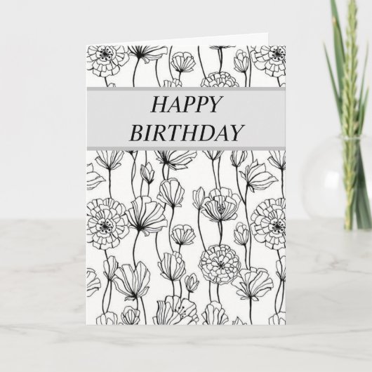 Passen Sie diese Happy Birthday Card an - Blume Karte (Vorderseite)