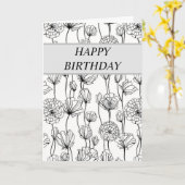 Passen Sie diese Happy Birthday Card an - Blume Karte (Gelbe Blume)