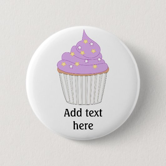 Passen Sie diese Lilac Cupcake Grafik an Button (Vorderseite)