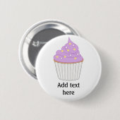 Passen Sie diese Lilac Cupcake Grafik an Button (Vorne & Hinten)