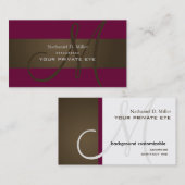 Passen Sie diese monogramm-Visitenkarte an Visitenkarte (Vorne/Hinten)