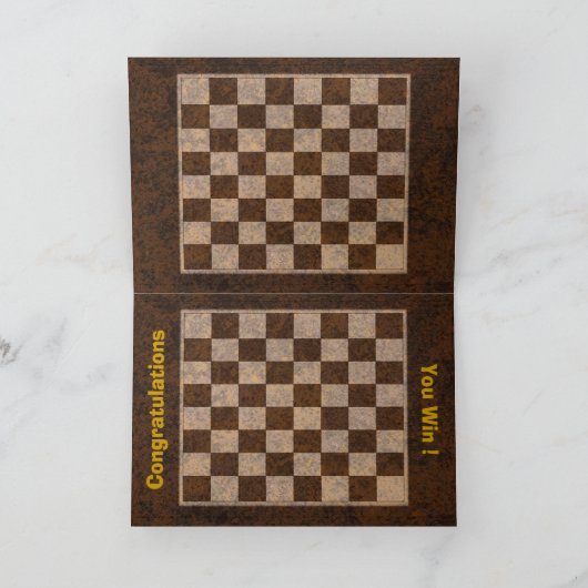 Passen Sie diese Schach-, Schachbrett-, Drafts-Kar Karte (Innenseite)