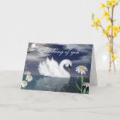 Passen Sie diese schöne Swan Grußkarte an Karte (Gelbe Blume)