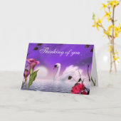 Passen Sie diese schöne Swan-Grußkarte an Karte (Gelbe Blume)