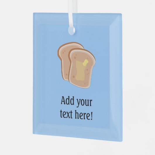 Passen Sie diese Toast-Grafik an Ornament Aus Glas (Vorderseite links)