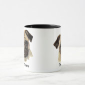 Passen Sie diesen Mops an - Wasserfarbhund Tasse (Zentrum)