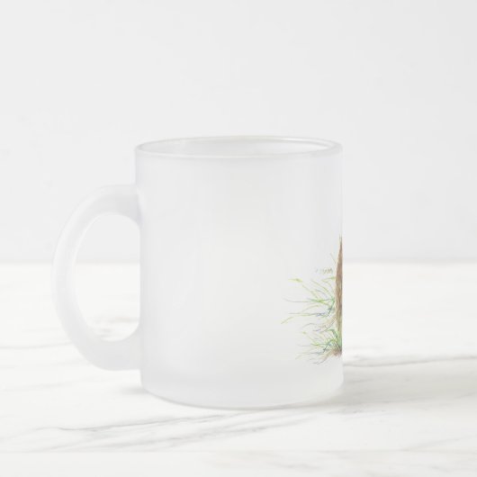 Passen Sie dieses seltsame Kaninchen, Wasserfarben Mattglastasse (Links)