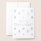 Passen Sie es an, frohe Weihnachten, Schneeflocken Folienkarte (Rückseite mit Umschlag)