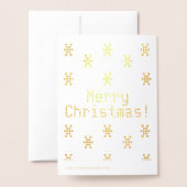 Passen Sie es an, frohe Weihnachten, Schneeflocken Folienkarte (Rückseite mit Umschlag)