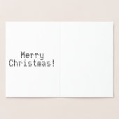 Passen Sie es an, frohe Weihnachten, Schneeflocken Folienkarte (Innenseite)