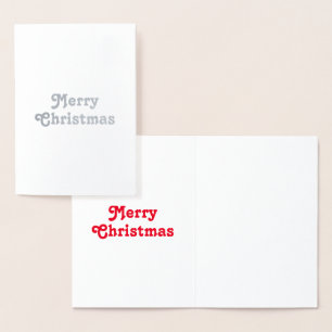 Passen Sie es an, frohe Weihnachten - Silber oder Folienkarte