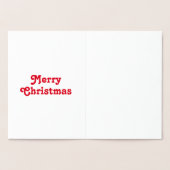 Passen Sie es an, frohe Weihnachten - Silber oder  Folienkarte (Innenseite)