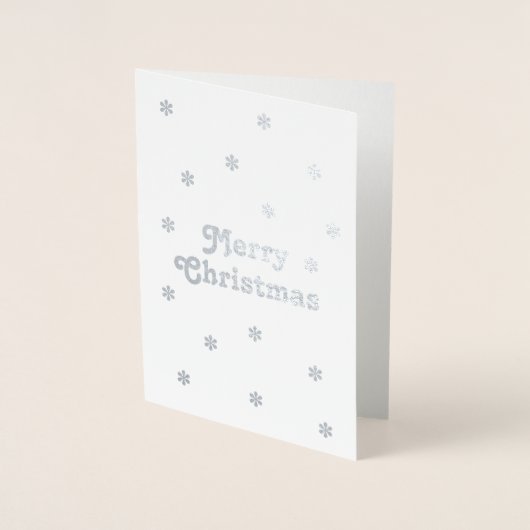Passen Sie es an, frohe Weihnachten - Silber oder Folienkarte (Vorderseite)