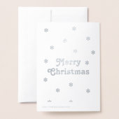 Passen Sie es an, frohe Weihnachten - Silber oder Folienkarte (Rückseite mit Umschlag)