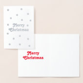 Passen Sie es an, frohe Weihnachten - Silber oder Folienkarte (Anzeige)