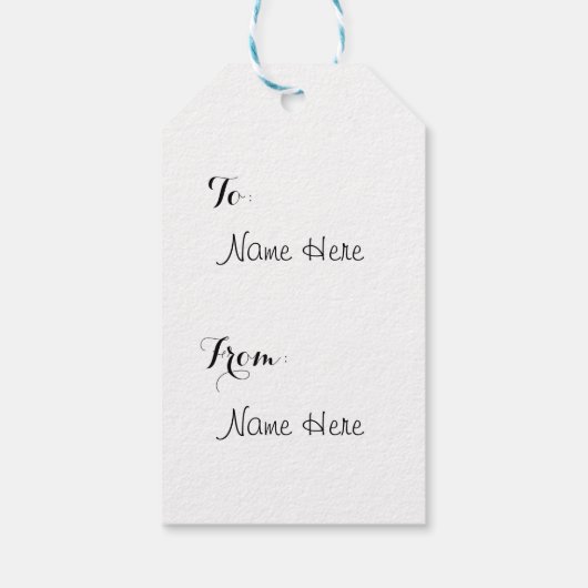 Passen Sie es an! Geschenkanhänger (Rückseite)