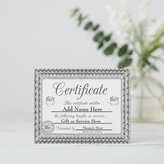 Passen Sie es an! Geschenkgutschein (Stehend Vorderseite)