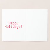 Passen Sie es an, glückliche Ferien, Schneeflocken Folienkarte (Innenseite)