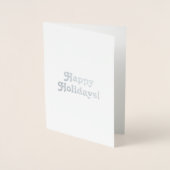 Passen Sie es an, Happy Holidays, rot - silber ode Folienkarte (Vorderseite)