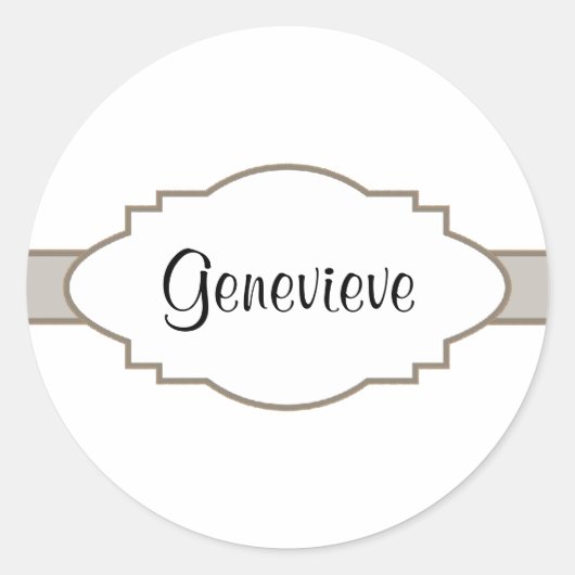 Passen Sie es an! Namensplakette Runder Aufkleber (Vorderseite)