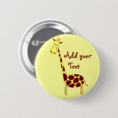 Passen Sie es an! Niedliches Giraffendesign Button (Vorne & Hinten)