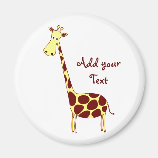 Passen Sie es an! Niedliches Giraffendesign Magnet (Vorne)