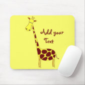 Passen Sie es an! Niedliches Giraffendesign Mousepad (Mit Mouse)