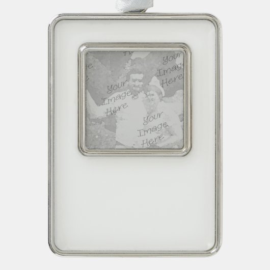 Passen Sie es an! Rahmen-Ornament Silber (Vorderseite)