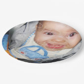 Passen Sie es mit der Papierplatte Ihres Fotos an Pappteller (Schrägansicht)