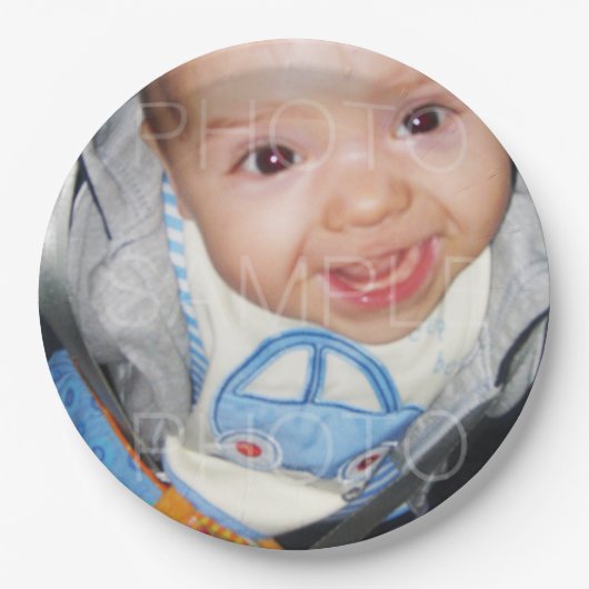 Passen Sie es mit der Papierplatte Ihres Fotos an Pappteller (Vorderseite)