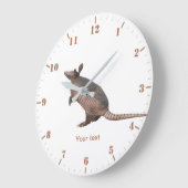 Passen Sie Florida Wildtiere auf, neunbandförmig A Große Wanduhr (Winkel)